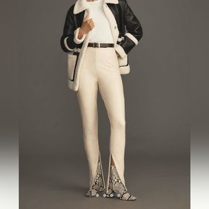 avec les filles faux leather split leggingd